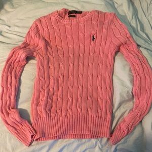 Pink polo sweater